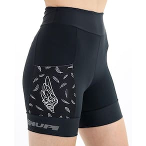 Bermuda de Compressao Feminina Hupi Run Curta Asas