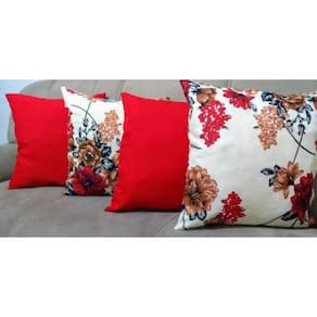 -kit 4 capas de almofadas Gorgurinho /Oxford vermelho 45x45