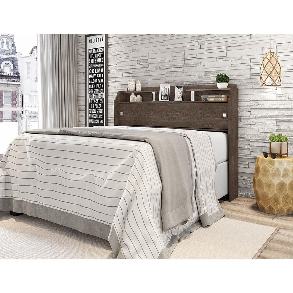 Cabeceira box Elisa Chocolate - Framar Móveis