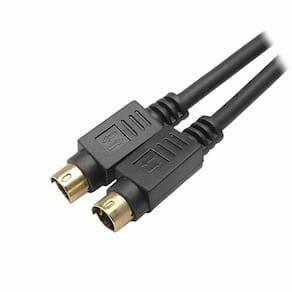 Cabo de Vídeo para Super Vhs 2M com Plug Mini Din Dourado