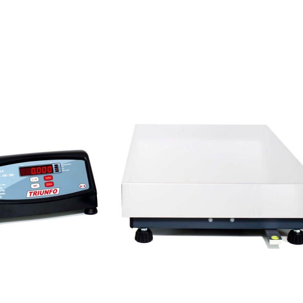 Balança Profissional PLT 150/300kg Slim Com Coluna e Bateria Triunfo
