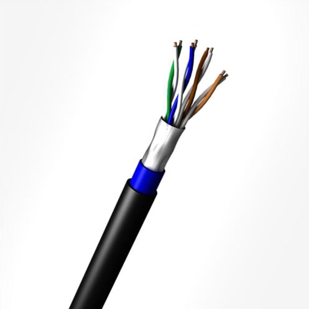 Cabo Ftp Megacabos 8 Vias Cat5e Ext Blindado Capa Dupla 500m