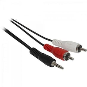 Cabo P2 Estereo X 2 Rca Macho 1,8m Cbrc0010 Preto Storm