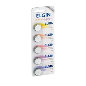 Bateria Lithium Elgin com 5 Unidades Botão 3v Blister