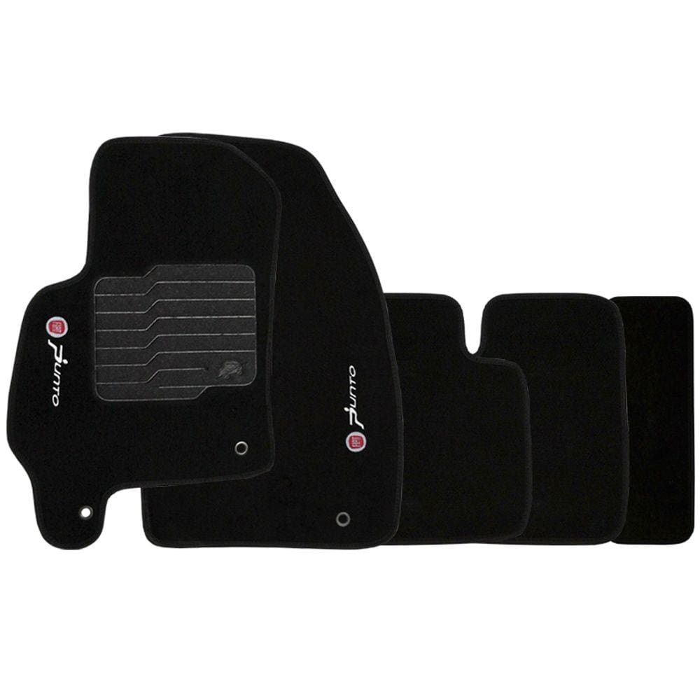Jogo de Tapete Automotivo Carpete Fiat Punto 2007 à 2012 Soft Logo Bordado 5 Peças