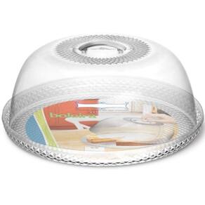 Boleira de Plastico Transparente com Tampa 34cm Diametro