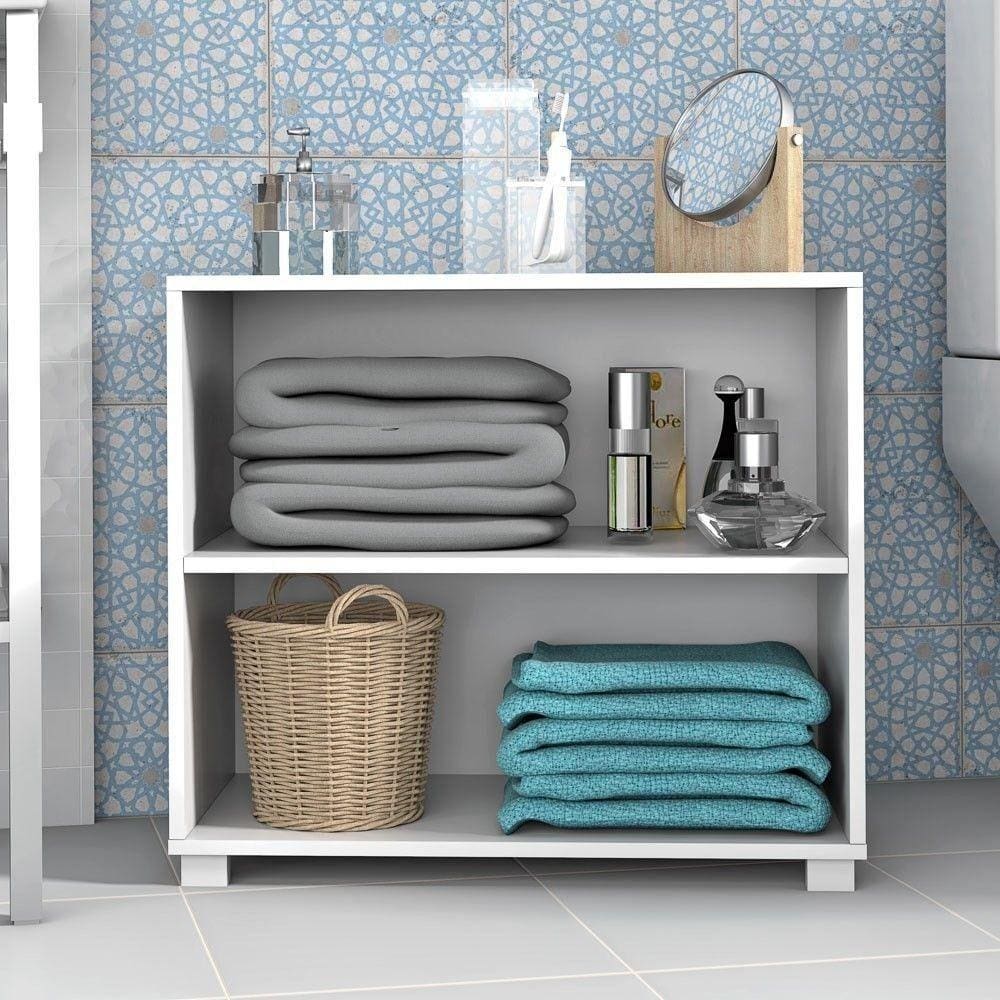 Balcão Organizador Multiuso Banheiro e Lavanderia Branco
