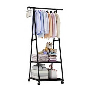 Arara de Roupas Cabideiro Sapateira Closet Multifuncional Prateleira Com Rodas Organização Casa