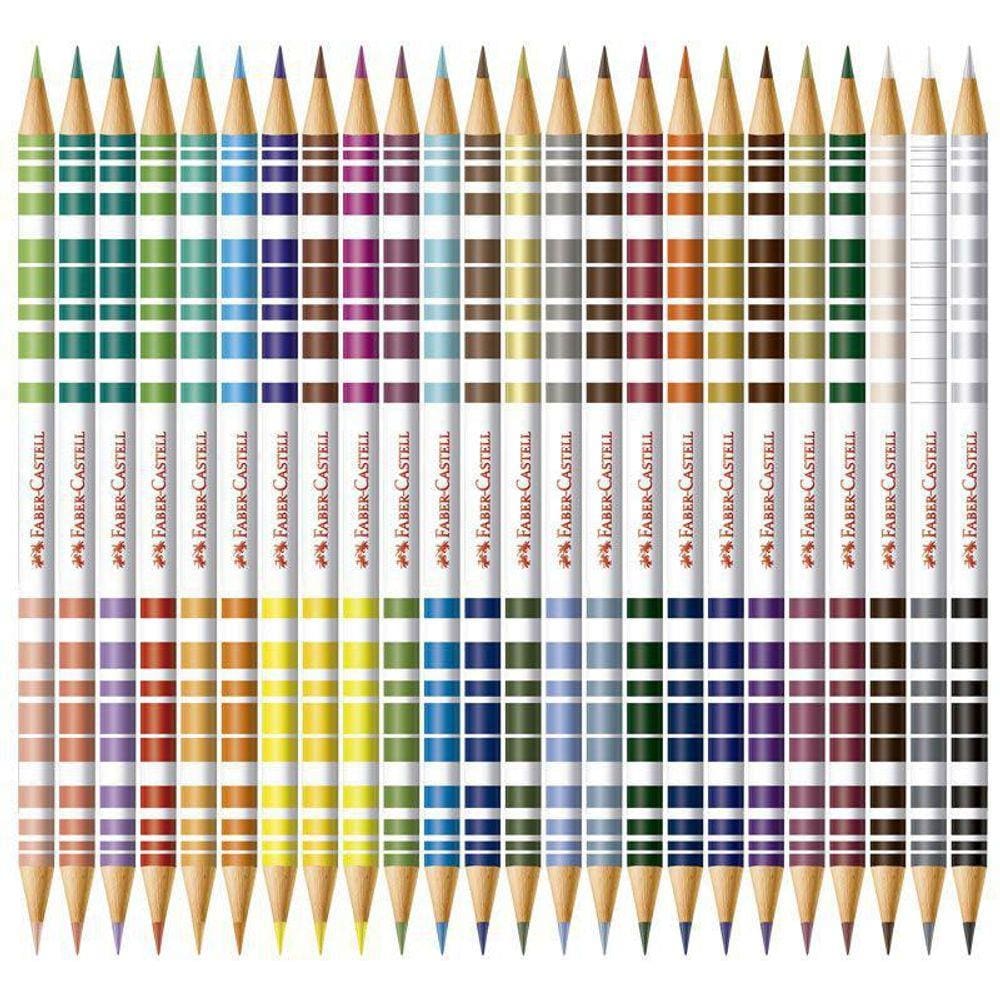 Ecolápis De Cor Faber Castell Bicolor 48 Cores