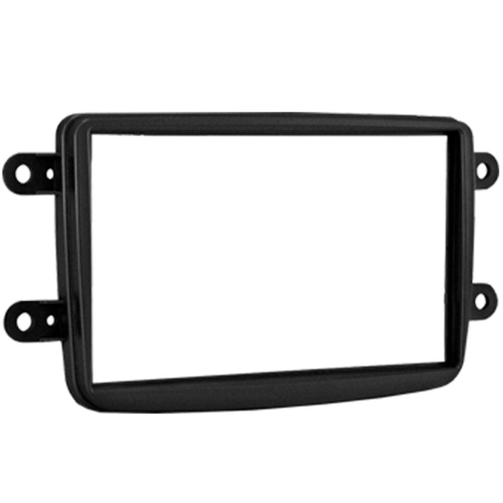 Moldura Painel 2 Din Dvd Duster e Oroch 2011 à 2017 Preto