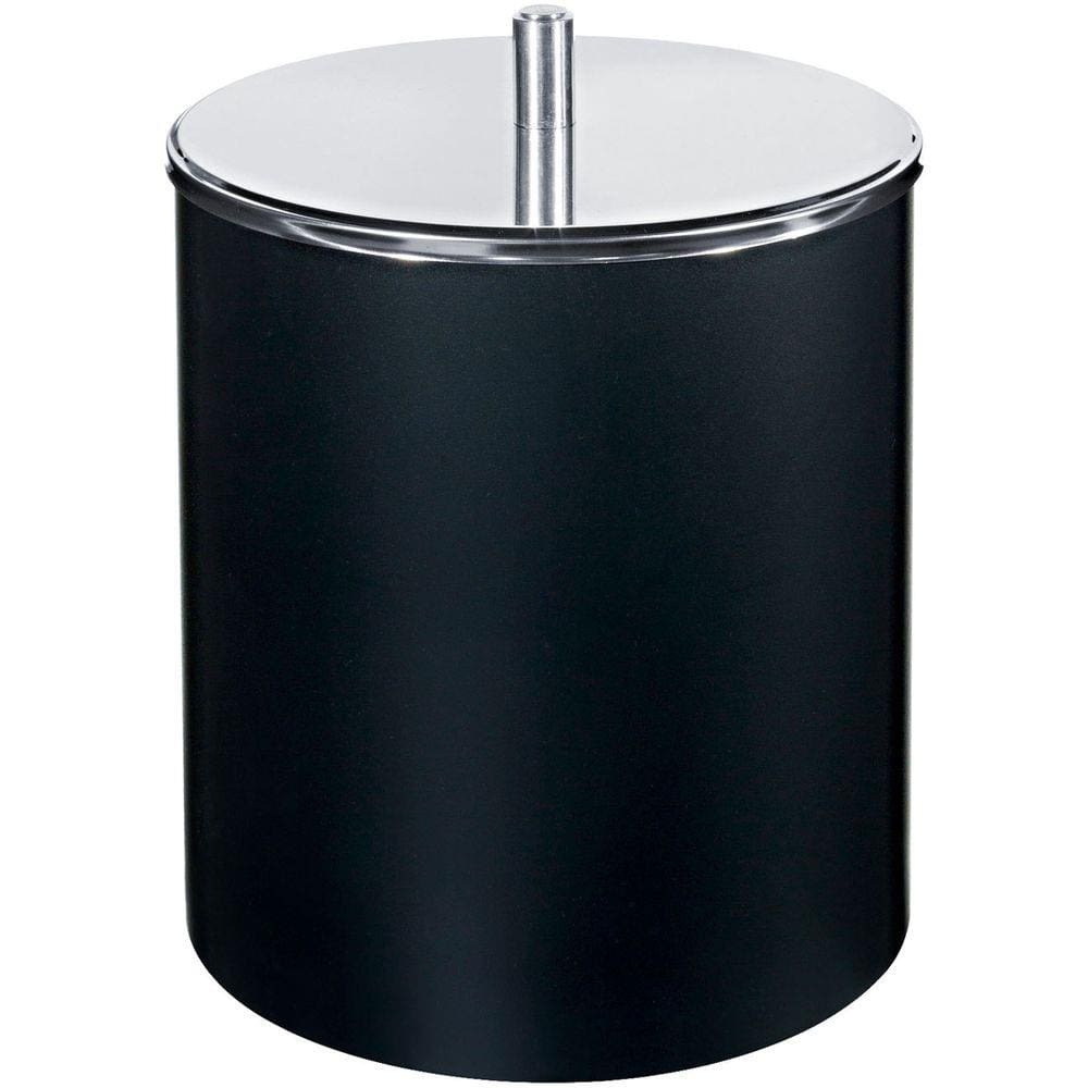 Lixeira com Tampa Inox 5,4 L Lixeira para Banheiro Cozinha Preta