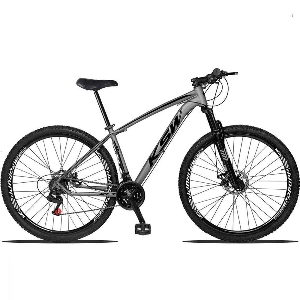 Bicicleta Ksw Ltx Disc H T19 Aro 29 Susp. Dianteira 24 Marchas - Cinza