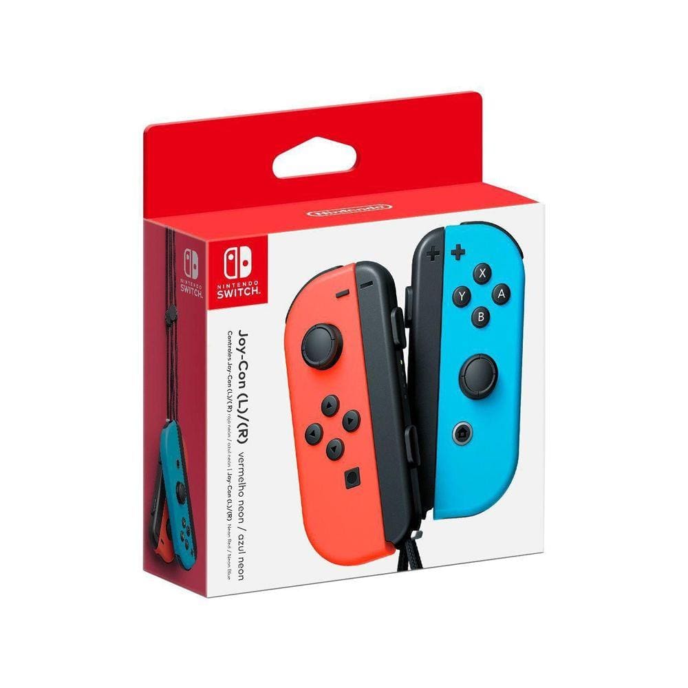 Controle Nintendo Switch Joy-Con Neon Red Blue