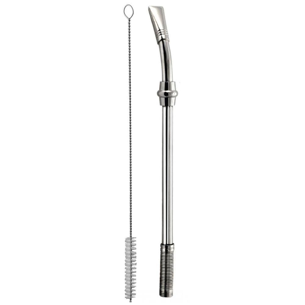 Bomba Para Tererê Chimarrão Bojo De Mola 24cm Aço Inox 304