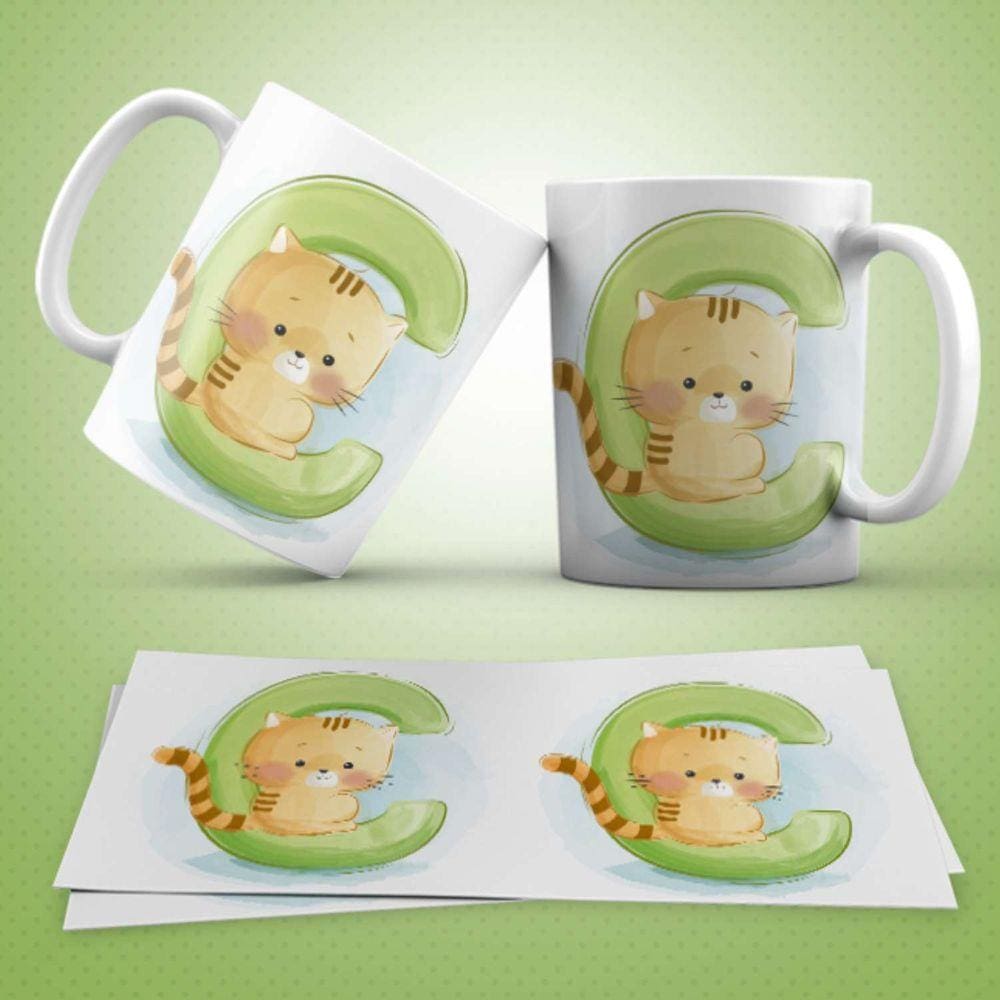Caneca Personalizada Infantil Letra C