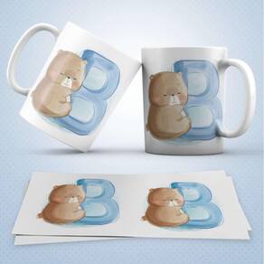 Caneca Personalizada Infantil Letra B
