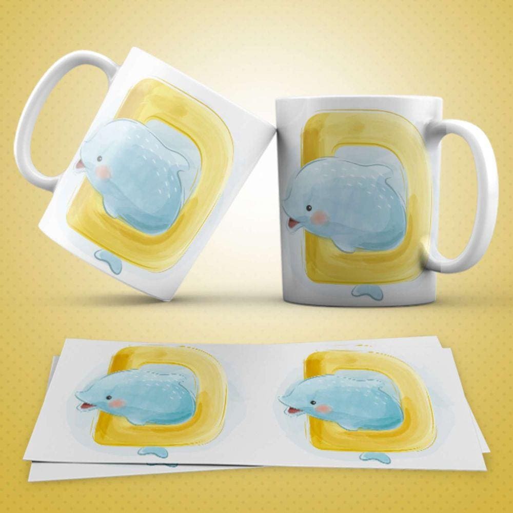 Caneca Personalizada Infantil Letra D
