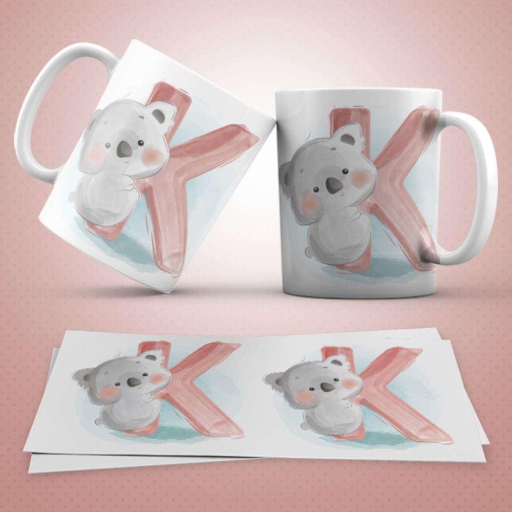 Caneca Personalizada Infantil Letra K