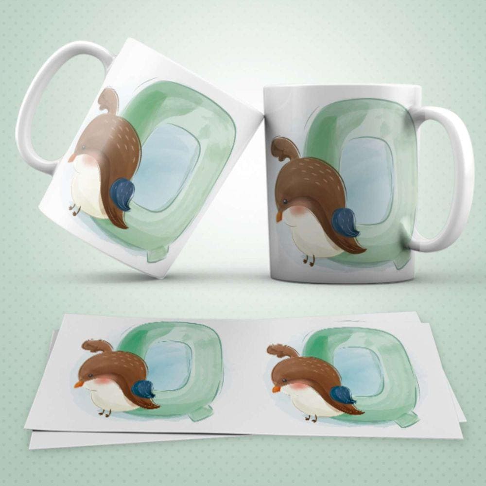 Caneca Personalizada Infantil Letra Q