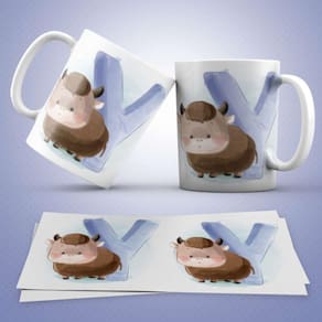 Caneca Personalizada Infantil Letra Y