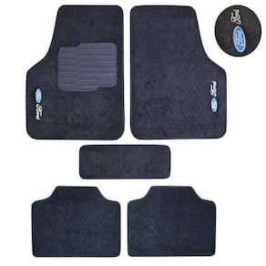 Jogo Tapete Acarpetado Logo Bordado Ford Ecotap Eloin - 5 Peças