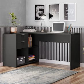 Mesa Office Top NT2060 Notável Preta 75x200x45