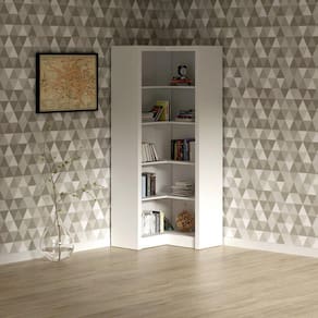 Armário Estante De Canto Escritório Home Office Branco