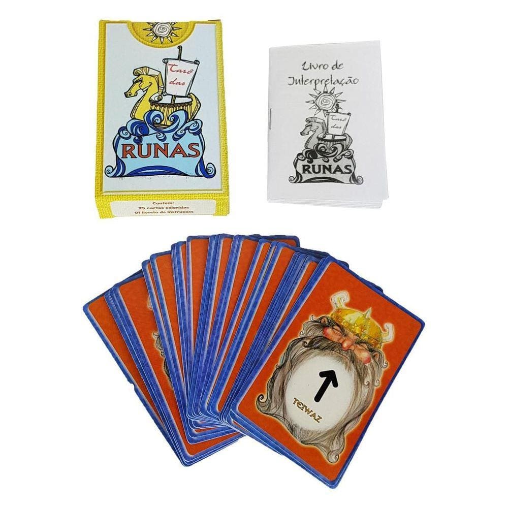 Baralho Taro Runas 25 Cartas + Livreto Instrução