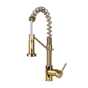 Torneira Para Cozinha Gourmet Misturador Monocomando Extensível Araguari Pingoo.casa - Dourado