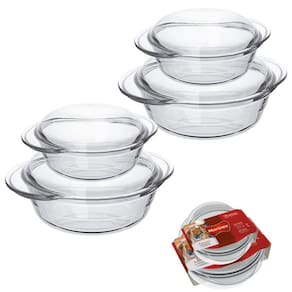 4 Travessa Vidro Terrina 2 de Cada Tamanho 1L e 2,3L Marinex