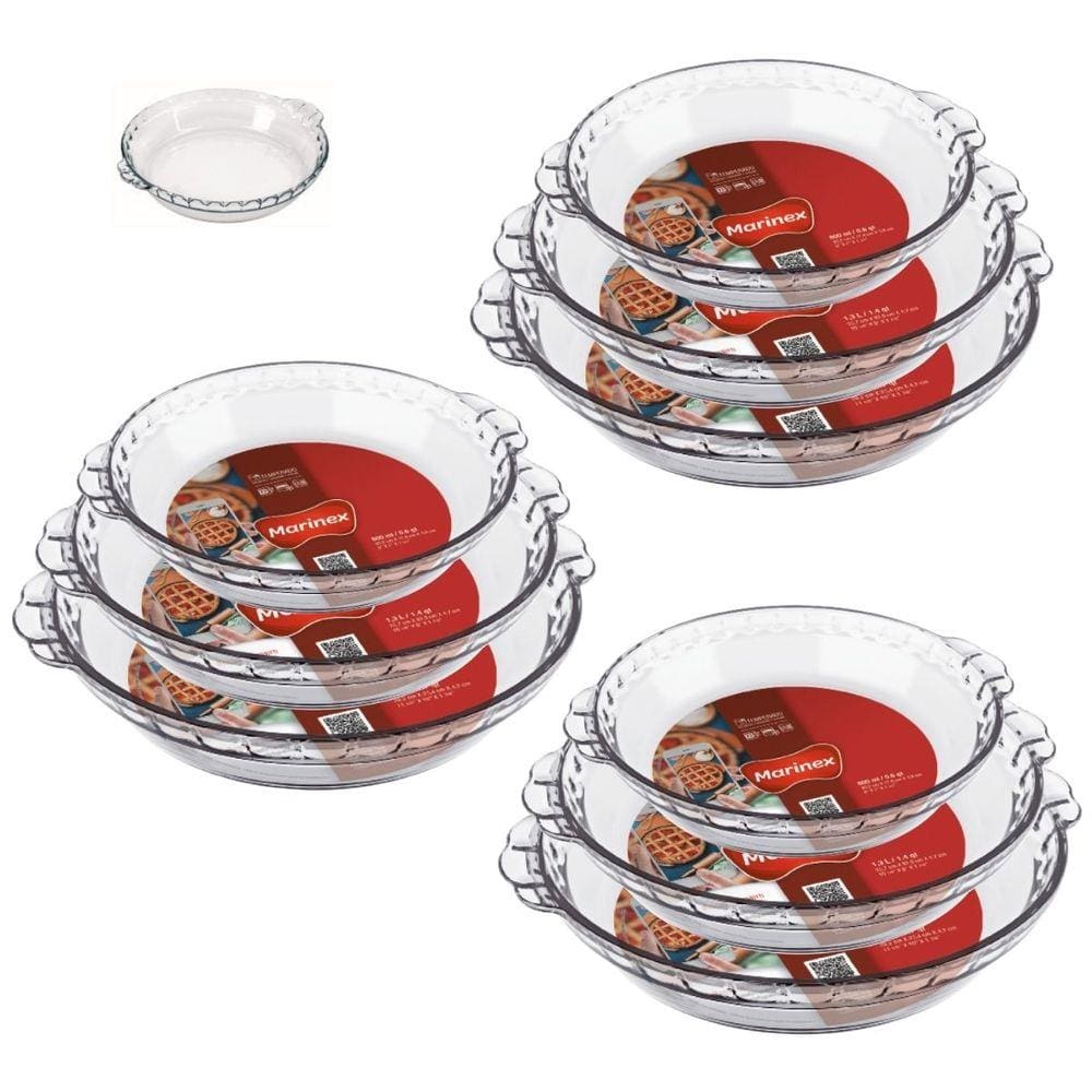 9 Travessas Vidro Forma Filetada 2 De Cada Tamanho Marinex