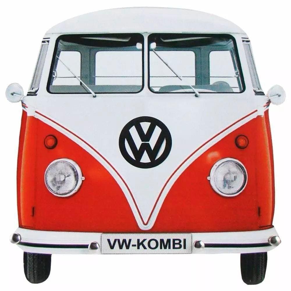 Porta Chaves De Parede Retrô Decorativo Perua-Kombi Red