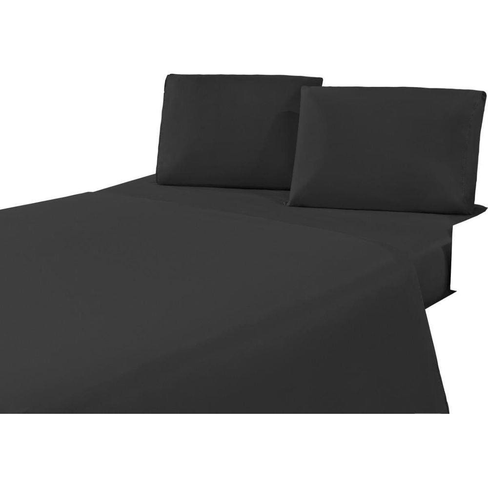 Jogo De Lençol Para Cama King E Super King 4 Peças Cor Preto