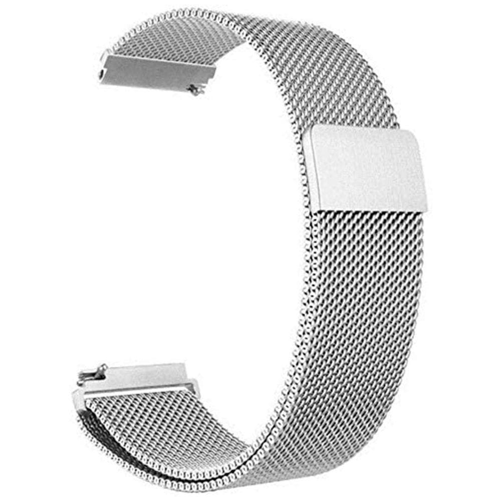 Pulseira Prata Metal Milanês Magnética 22MM para Amazfi Stratos 2 2S GTR 2