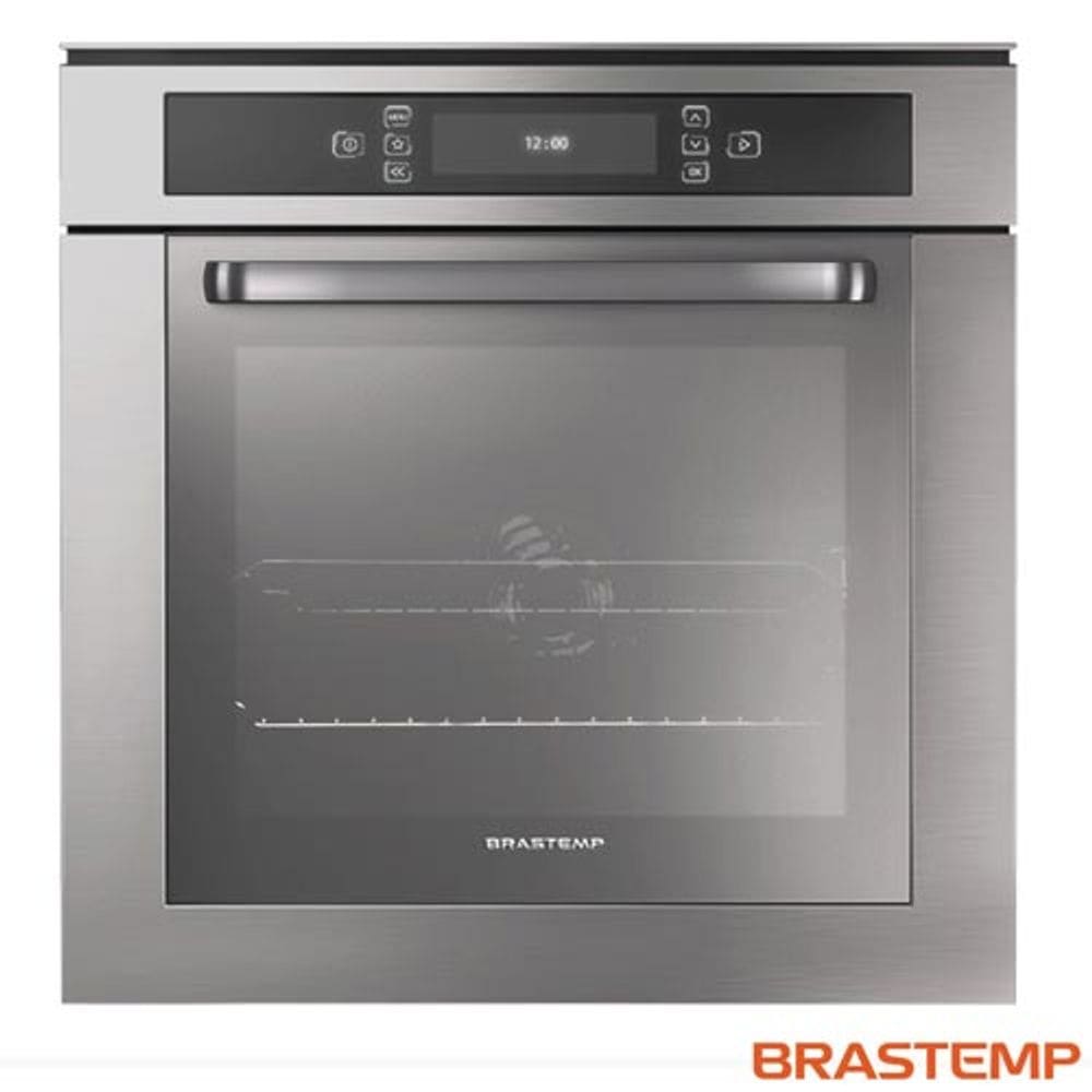 Forno Elétrico de Embutir Brastemp com 67 Litros de Capacidade, Grill e Painel Eletrônico Slim Inox - BO260