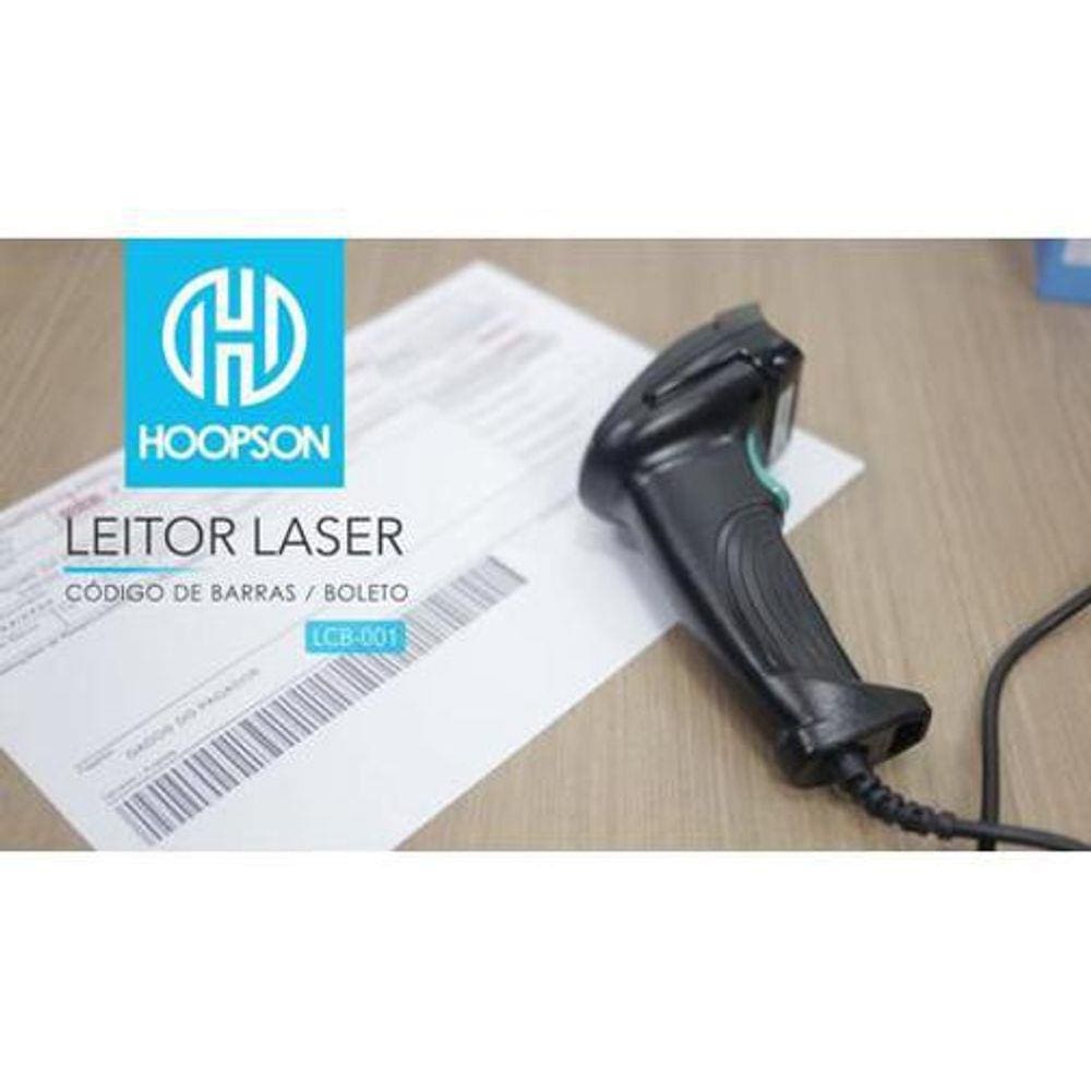 Leitor De Código De Barras Boletos Laser Hoopson