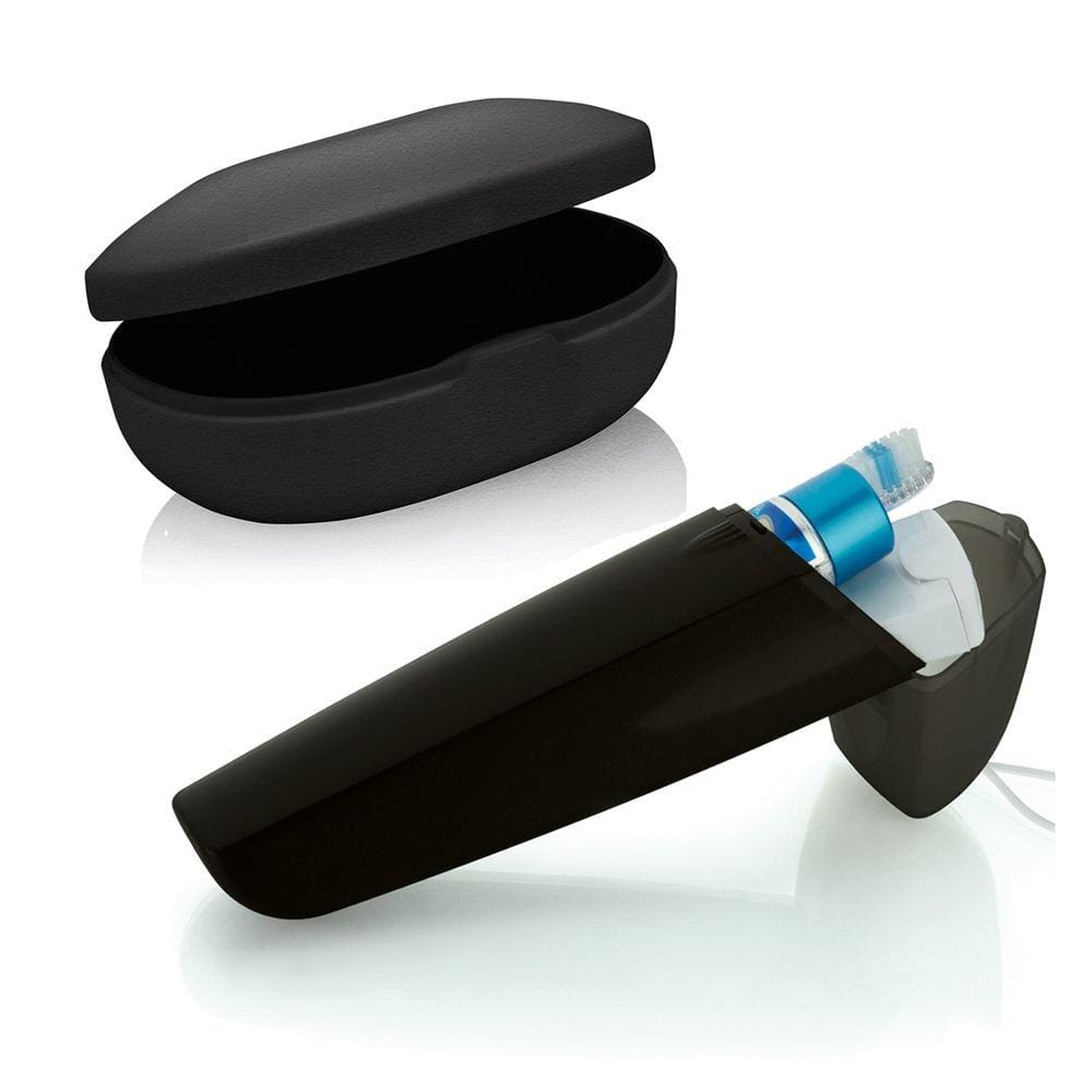 Saboneteira Bolsa Mala Viagem Estojo Porta Escovas Creme Dental Preto