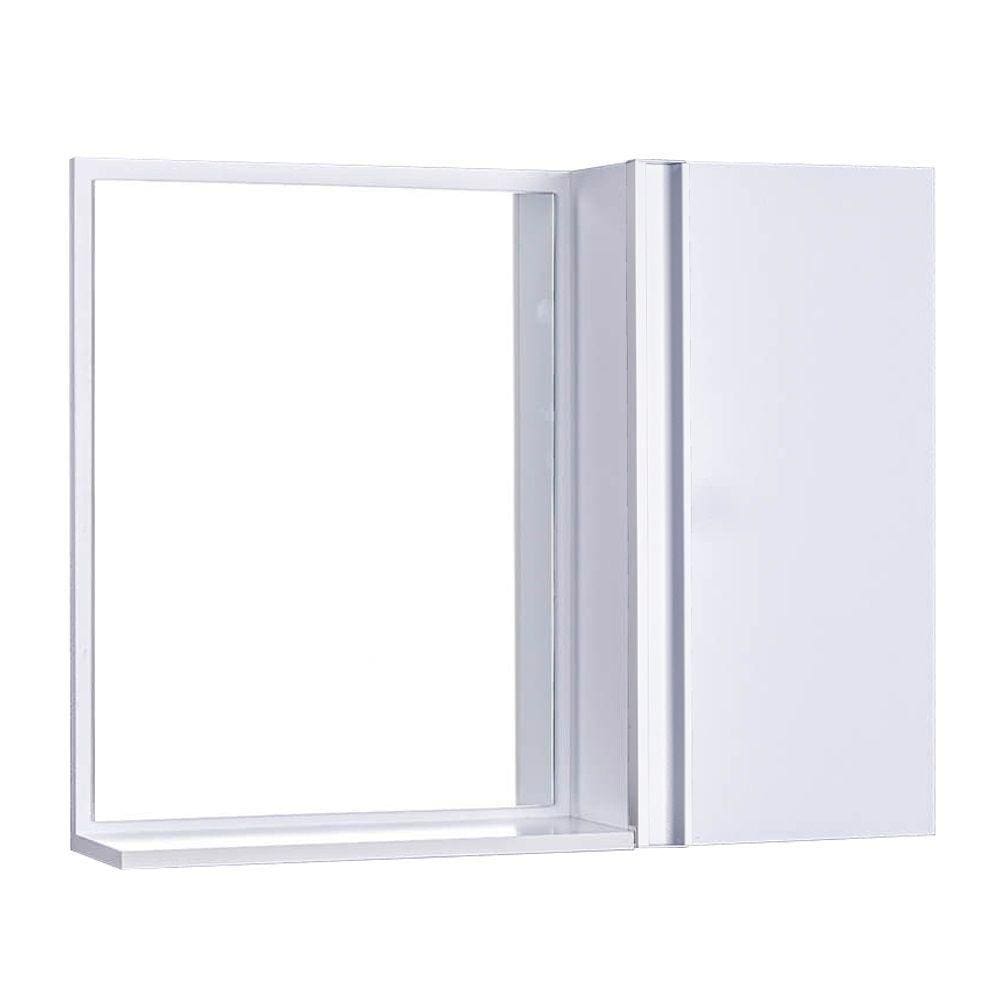 Espelho para Banheiro com Armário Branco Barra Vertical