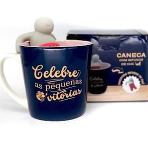 Caneca Com Infusor Para Chá Celebre 350Ml - Zona Criativa