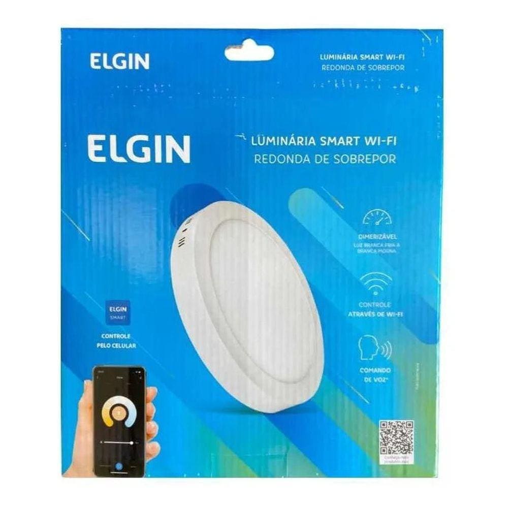 Painel Inteligente Smart Wi-Fi Redonda Sobrepor - Elgin