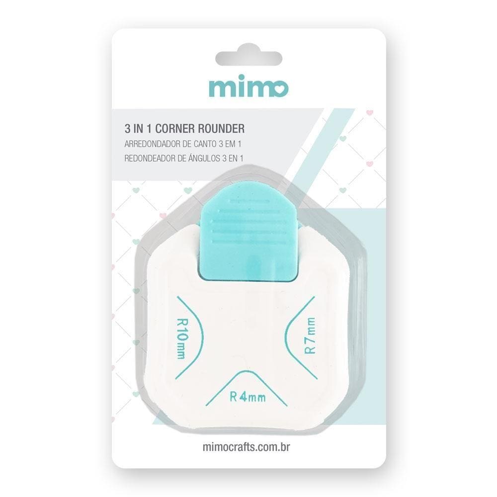 Ferramenta para Arredondar Cantos de Papel - 3 em 1 - Mimo