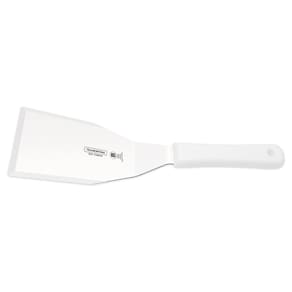 Espátula para hambúrguer 6"x3" Tramontina em Aço Inox e Cabo Branco Tramontina