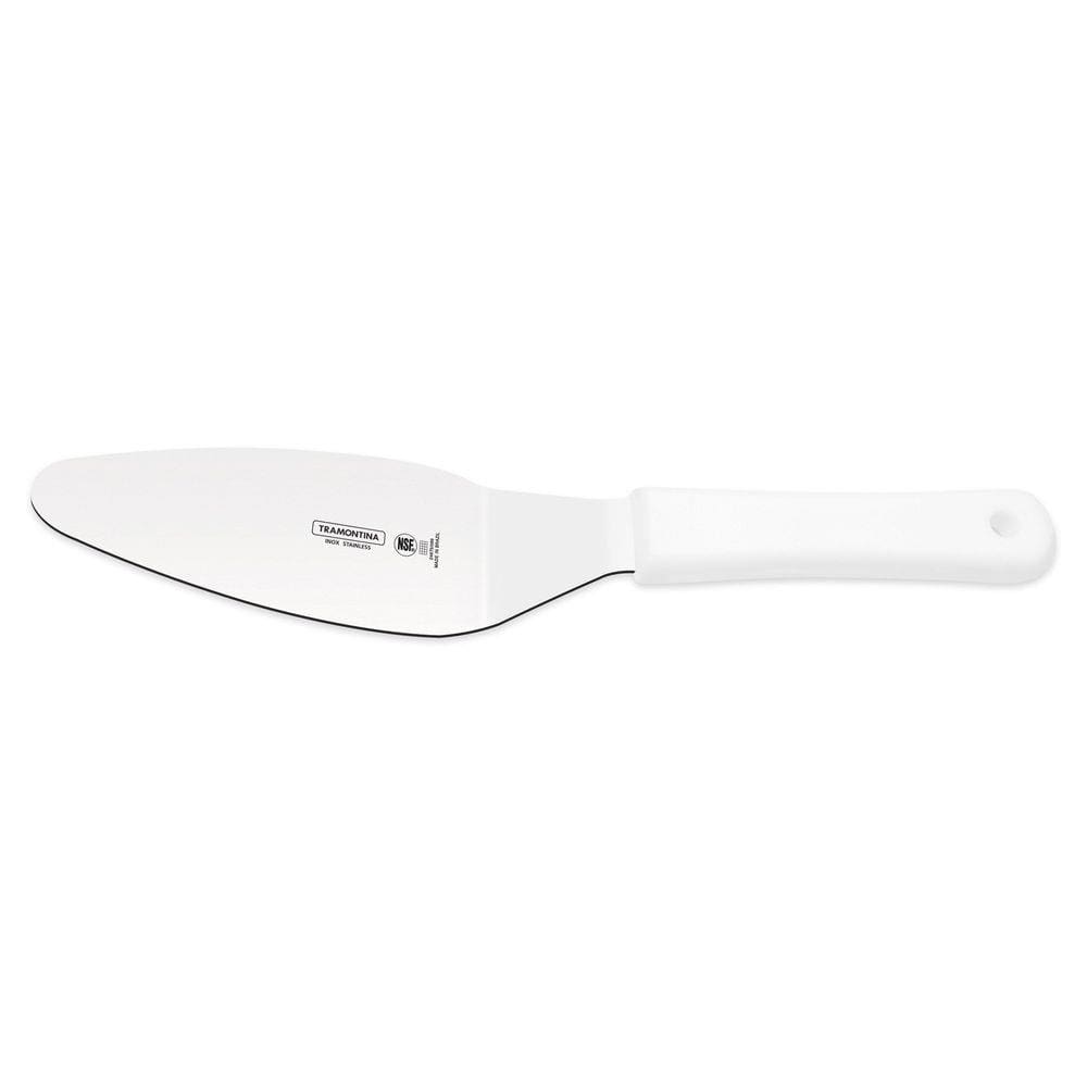 Espátula para frituras 6”2 1/4” Tramontina Lâmina Aço Inox e Cabo Branco Tramontina