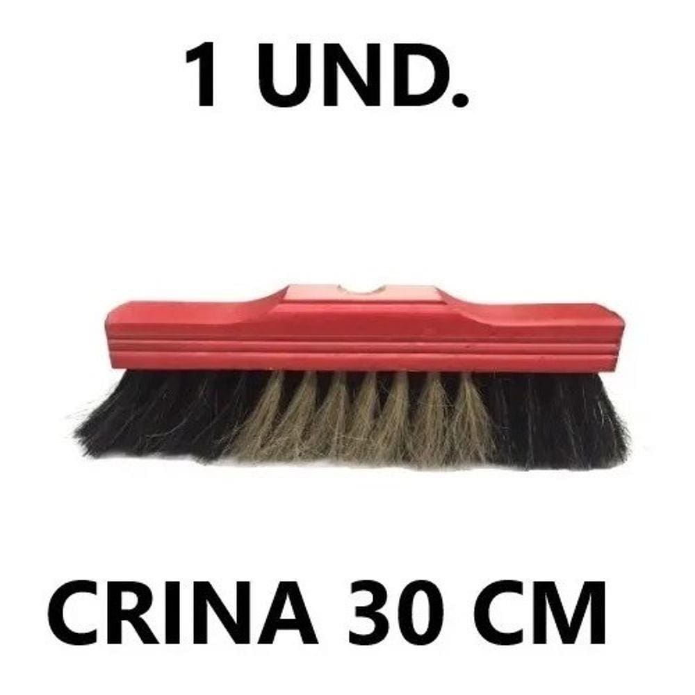 Vassoura Pelo Natural Crina 30 Cm S/ Cabo