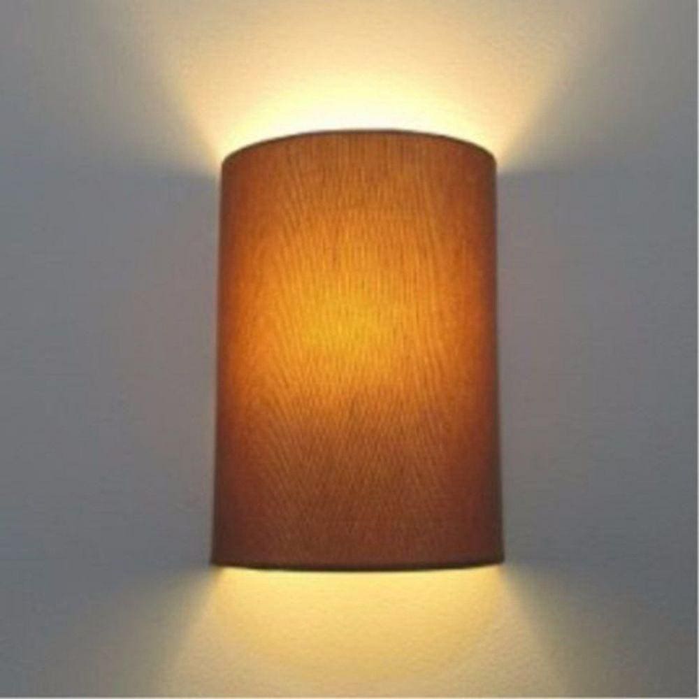 Arandela Meia Cana Retro 25/18x10cm Bivolt Palha