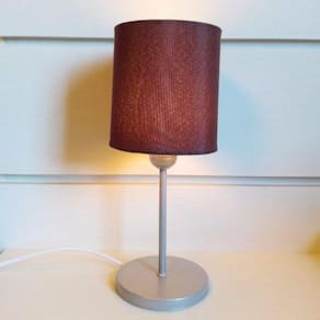 Abajur Cabeceira para Quarto Cilíndrico Bivolt Cinza Café
