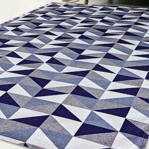 Tapete Jacquard Dallas 1,35 x 2,00 antiderrapante Marinho
