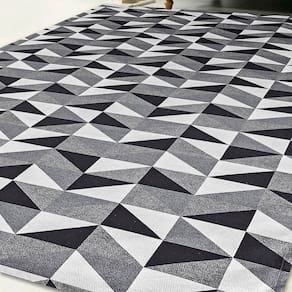 Tapete Jacquard Dallas 1,35 m x 2,00 m antiderrapante Preto