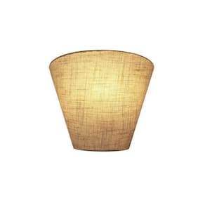 Arandela Retro Cone em Tecido 25/26x13cm Rústico Bege Bivolt