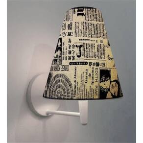 Arandela Cone Md-2007 Branco 20/08x18cm Ny-jornal Bivolt